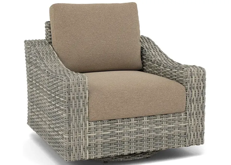 Loire Valley Club Swivel Glider-Bliss Burlap
