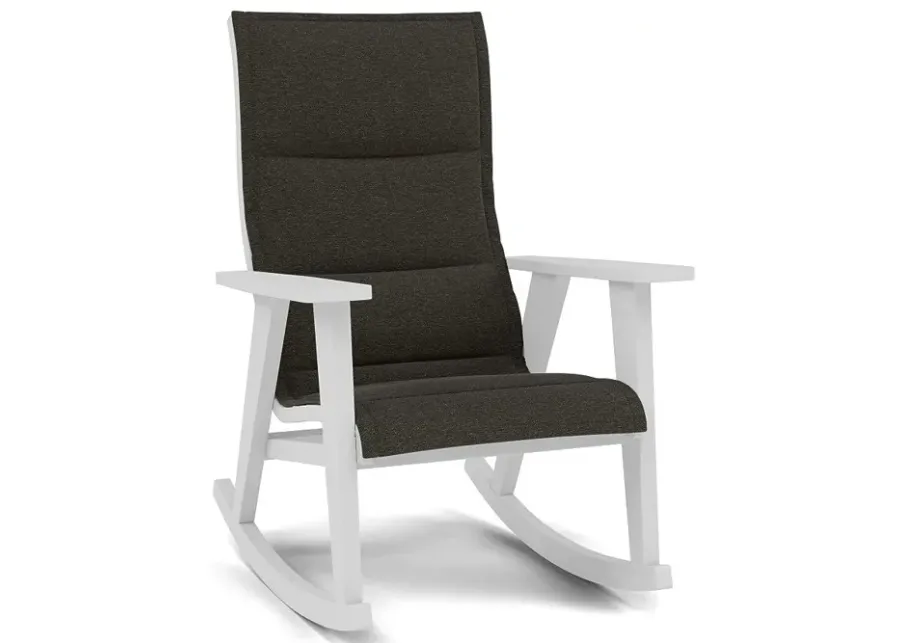 Patriot High Back Padded Sling Rocking Chair-Bliss Coal