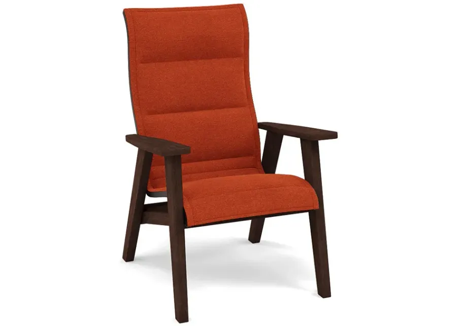 Patriot High Back Padded Sling Dining Chair-Bliss Clay