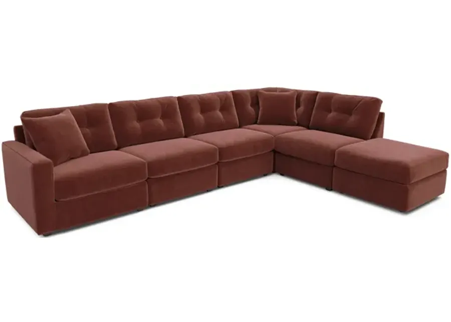 ModularOne 6 Piece Sectional - Merlot