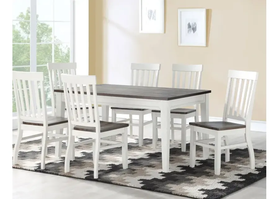 Steve Silver Caylie Two-Tone Ivory & Driftwood Side Chair-18