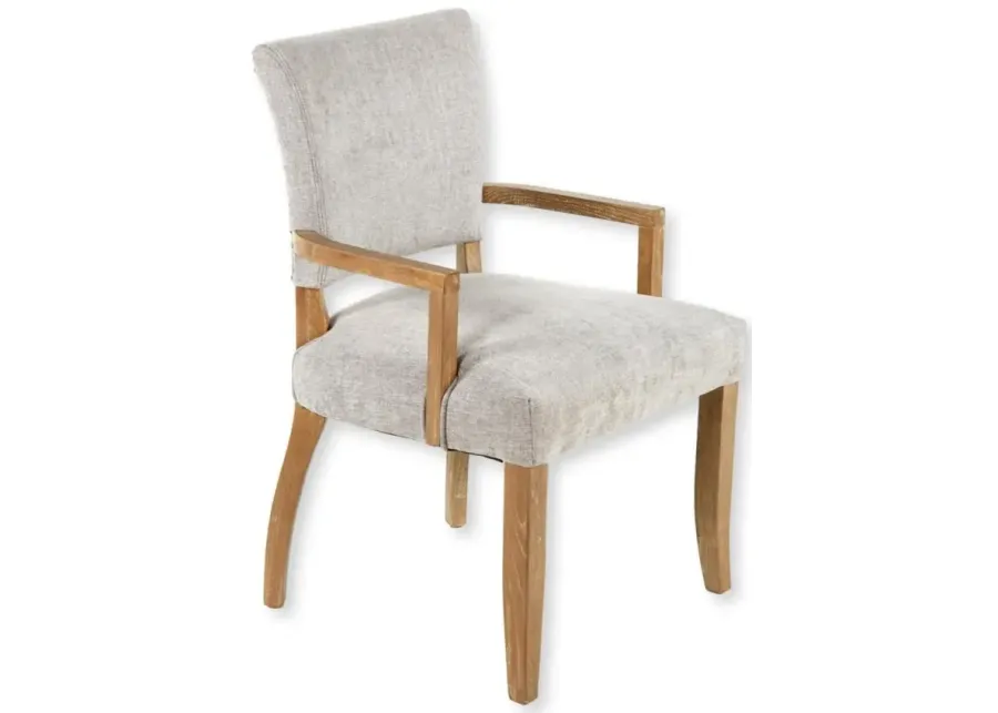 Nest Home Ariana Grey Dining Arm Chair with Anew Grey Upholstery-23