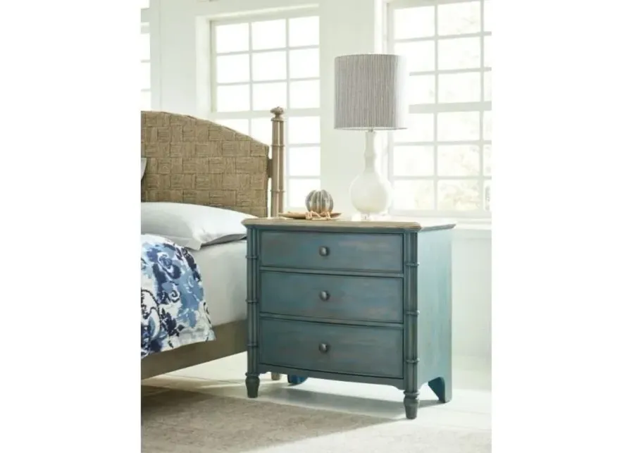 American Drew Litchfield Denim Vintage Accent Chest with Natural Top-38