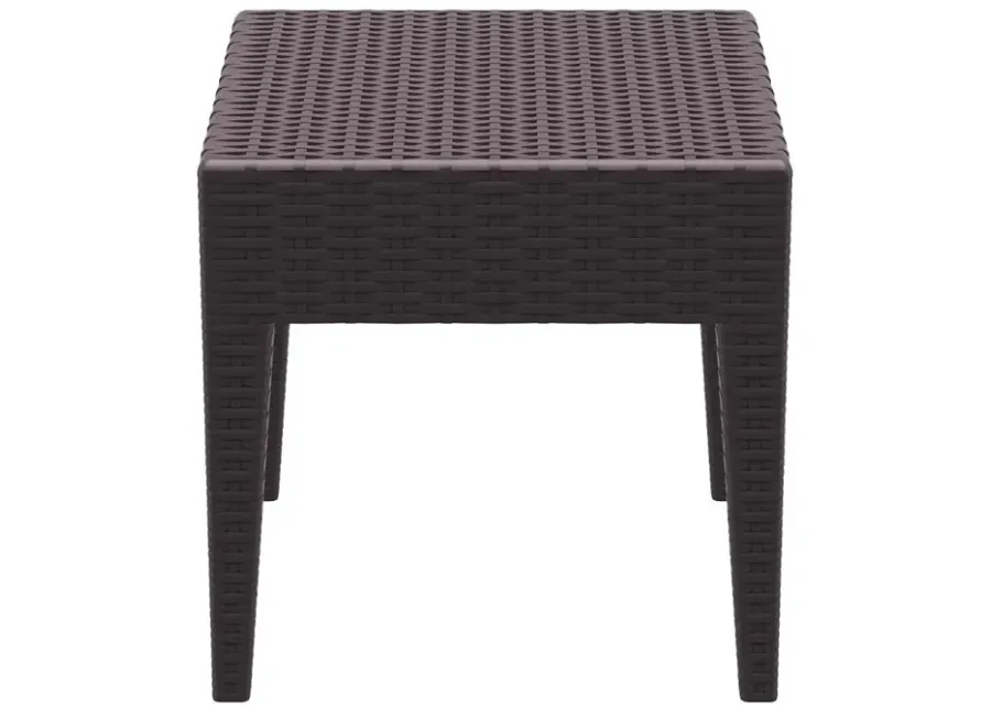 Compamia Miami Square Resin Side Table Brown