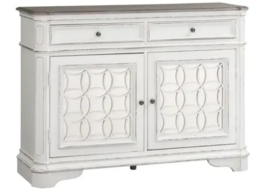 Liberty Furniture Magnolia Manor Antique White Buffet Chest-56