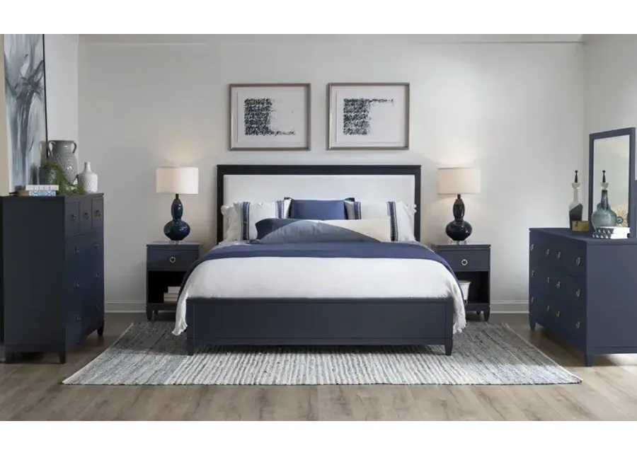 Legacy Classic Complete Upholstered Bed California King Blue Finish Summerland Inkwell-80