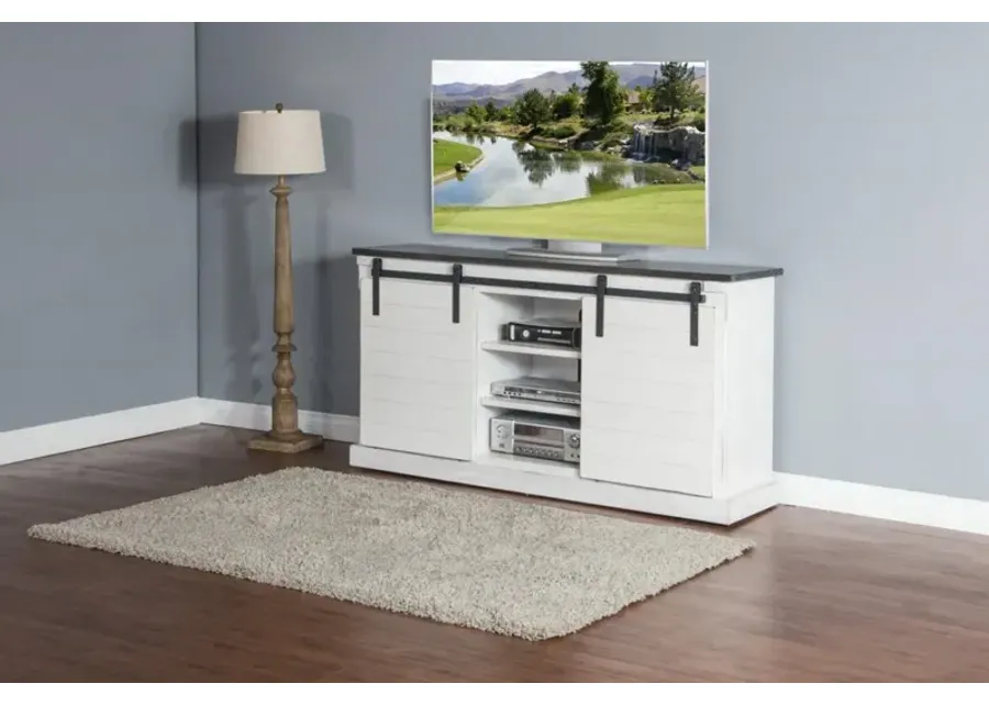 Sunny Designs European Cottage Barn Door 65 Inch TV Stand Console-65