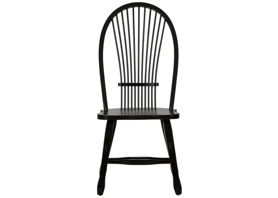 Liberty Furniture Treasures Black Sheaf Back Side Chair-18