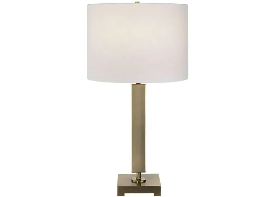 Uttermost Duomo Brass/White Table Lamp-14
