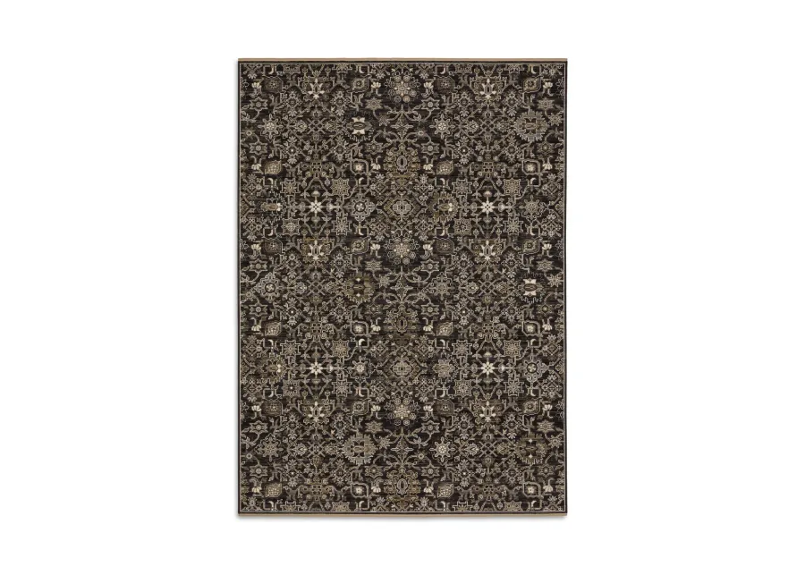 Acacia Persian Charcoal Area Rug - 5 0  X 7 6 