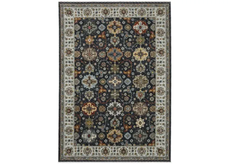 Aberdeen Mosaic Charcoal Area Rug - 3 3  x 5 0  