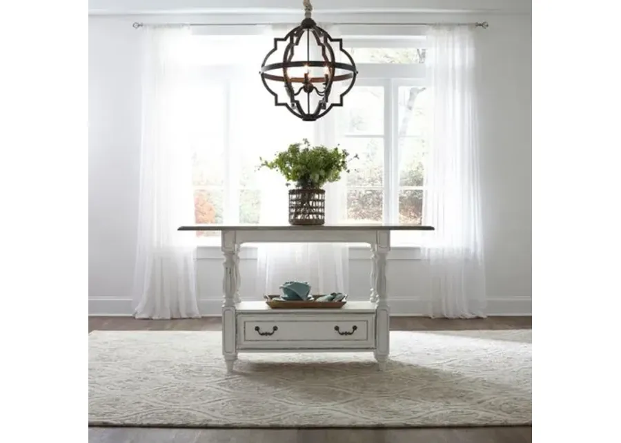 Liberty Furniture Magnolia Manor Antique White Gathering Height Table-36