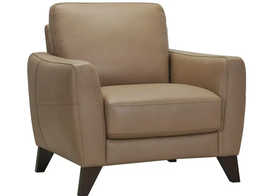 Trifle Leather Chair - Stone