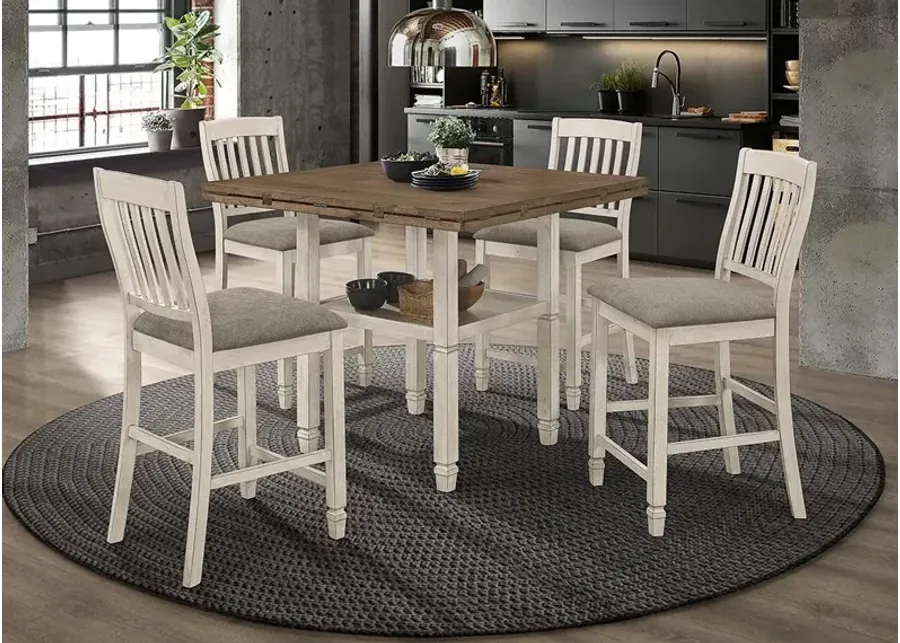Coaster Sarasota Wood Counter Chair Rustic Cream-19.5