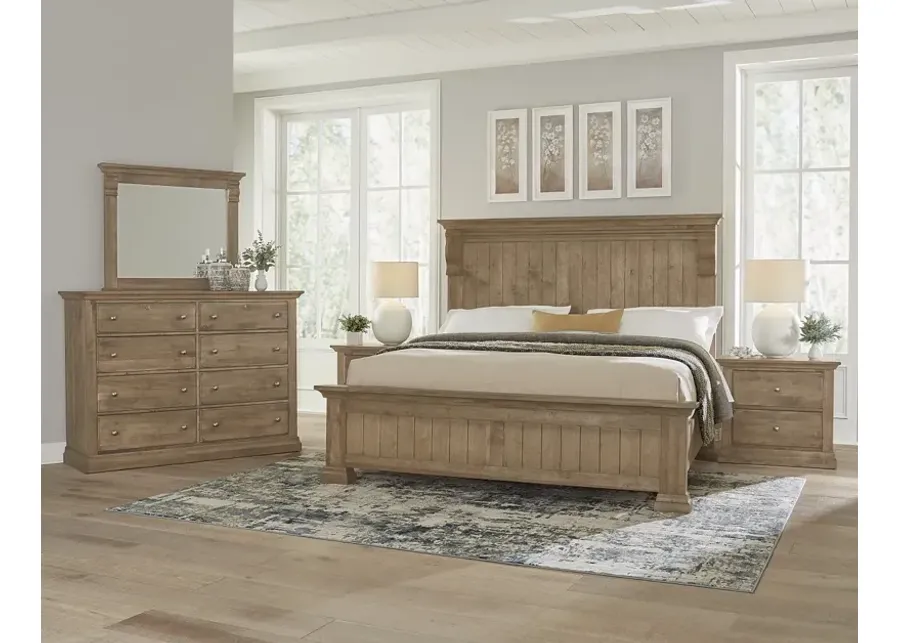 Vaughan-Bassett Carlisle Warm Natural Corbel Queen Headboard-67.13