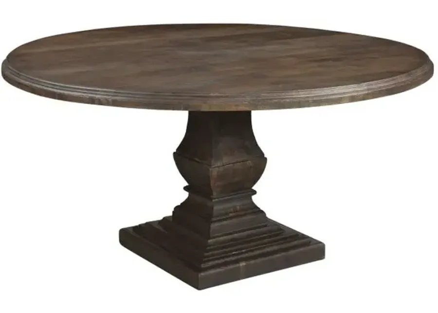 Home Trends Design Nimes 60 Inch Round Dining Table in Weathered Mango-60
