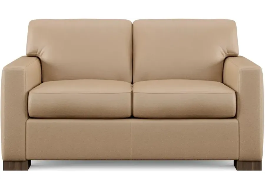 Flexsteel Bryant Beige Leather Loveseat-63