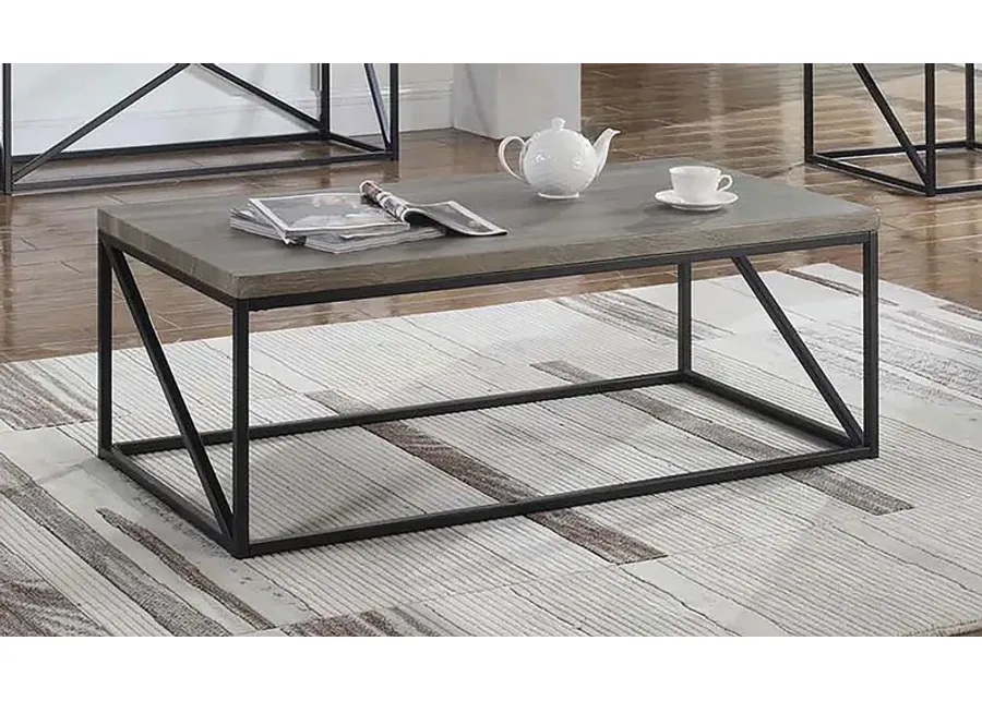 Coaster Birdie Rectangular Engineered Wood Coffee Table Sonoma Grey-47.25