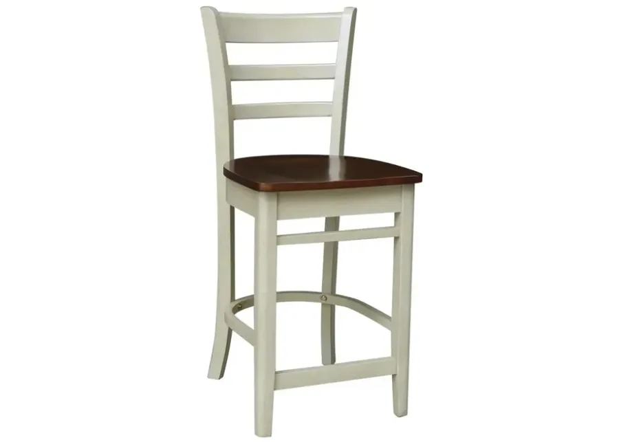 John Thomas Dining Essentials Emily Wood Stool in Espresso & Almond-17